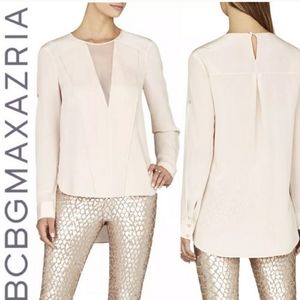 BCBG MaxAzria Bare Pink “Marrisa” Blouse